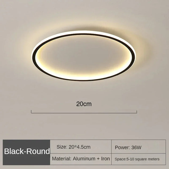 Modern LED Ceiling Light – Dimmable Indoor Lighting Fixture for Bedroom, Bathroom, Kitchen, and Corridor | Kalsten