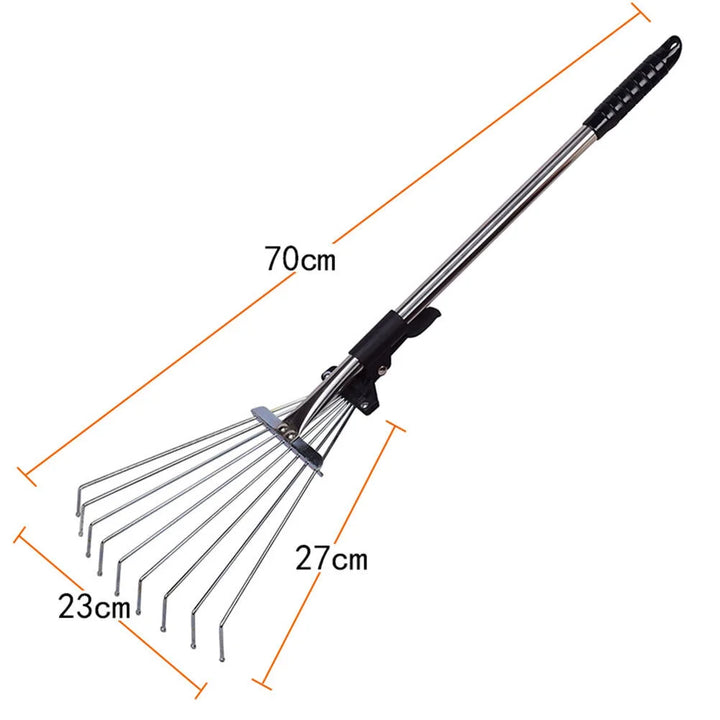 Garden Helper Telescopic Yard Cleaner Leaf Rake | Kalsten