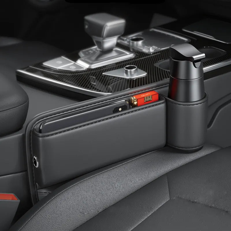 Kalsten | Universal Leather Seat Gap Cup Holder Car Organizer