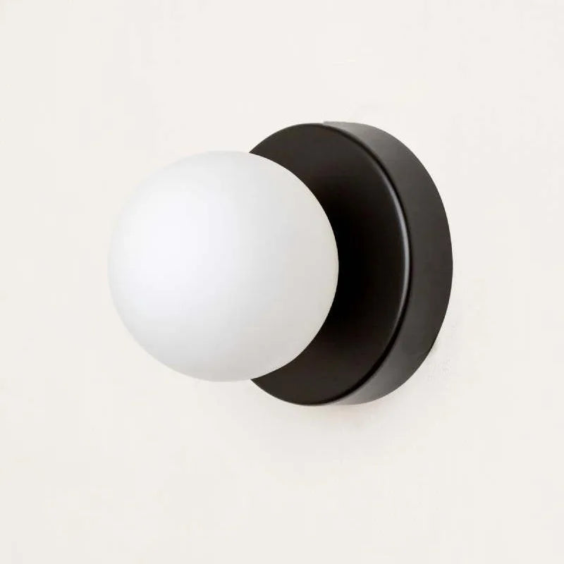 Kalsten | LumiGlobe - Modern Wall Lamp with Glass Block in Mid-Century Style