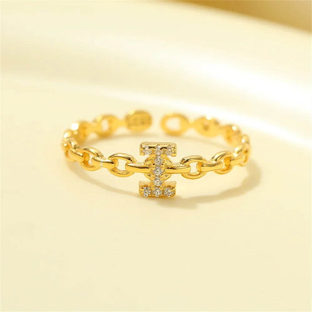 Kalsten | Dainty Diamond Letter Initial Ring