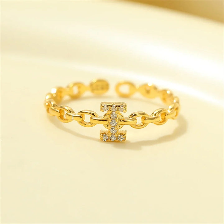 Kalsten | Dainty Diamond Letter Initial Ring