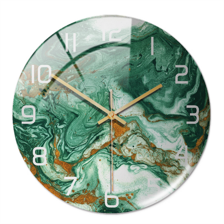 Stylish Marble Wall Clock with Silent Mechanism Kalsten