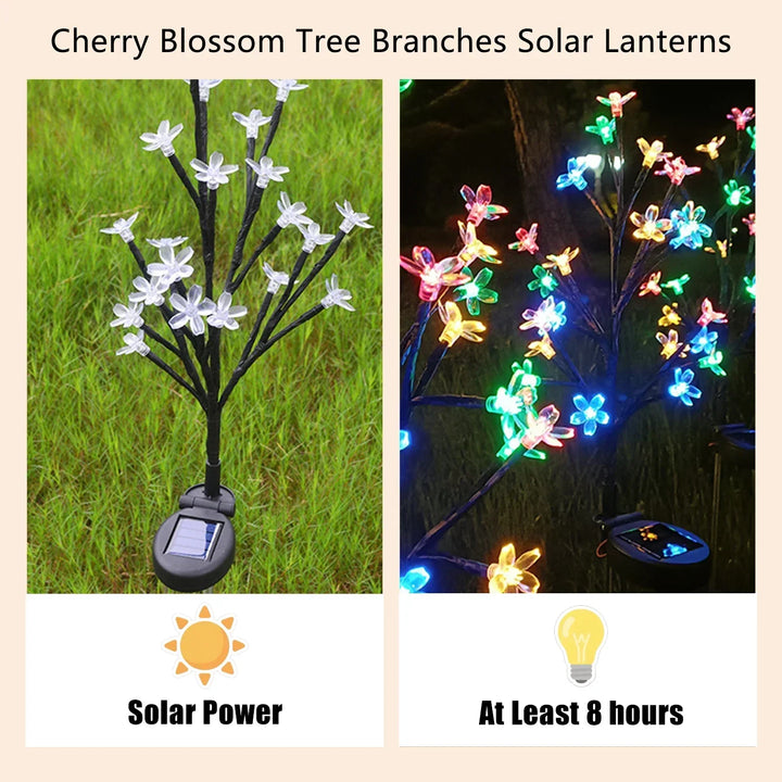 Sakura Tree Solar Flower Pathway Outdoor Lights | Kalsten
