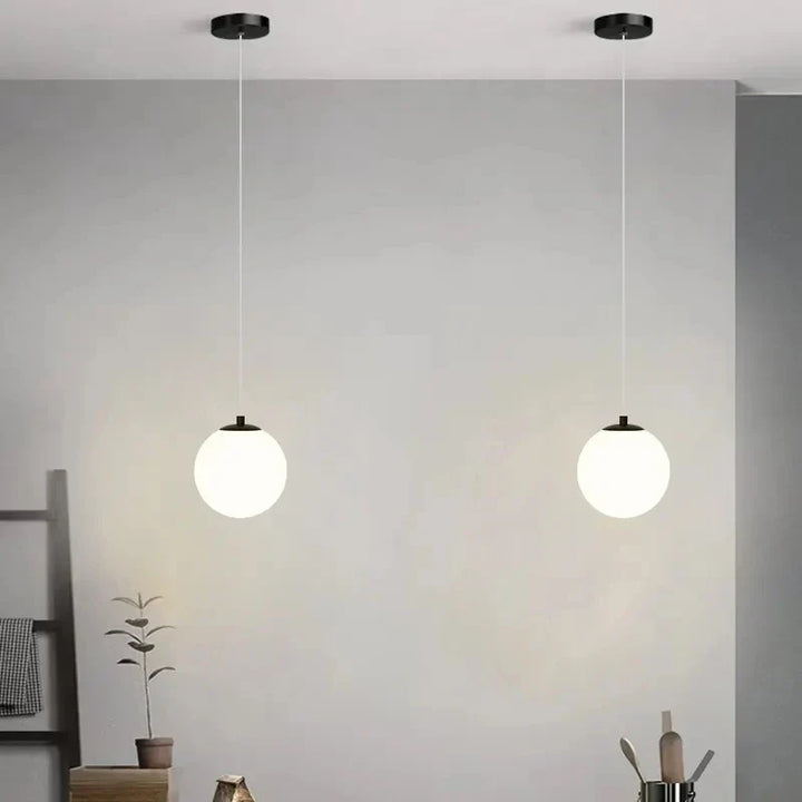 Modern Glass LED Pendant Light – Nordic Style Hanging Lamp for Living Room, Bedroom, Restaurant, and Bar, 220V AC, Indoor Lighting Fixture | Kalsten