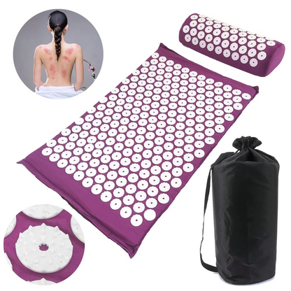Skanto | Acupressure Massage Mat and Pillow Set for Back and Body Relief