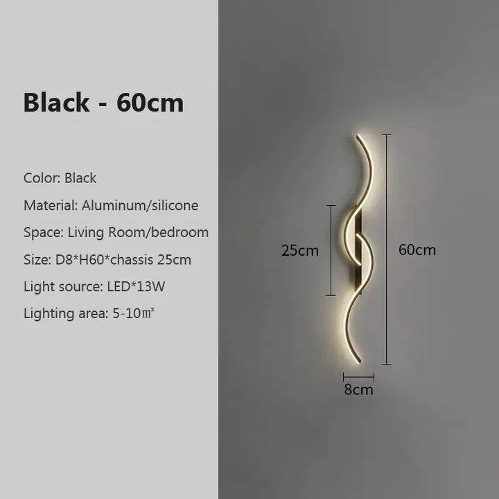 Modern LED Wall Lamp – Smart Remote-Controlled Sconce for Bedroom, Living Room, and Staircase | Kalsten