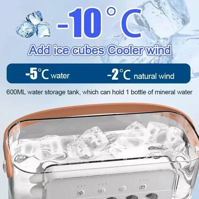 3 In 1 Fan AIr Conditioner Household Small Air Cooler LED Night Light Portable Humidifier Air Adjustment Fan Office Home Fan New | Kalsten