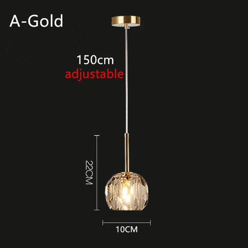 LED Nordic Modern Small Chandelier G9 AC90-260V Bedroom Bedside Chandelier Dining Room Living Room Bar Creative Crystal Light | Kalsten