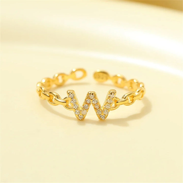 Kalsten | Dainty Diamond Letter Initial Ring