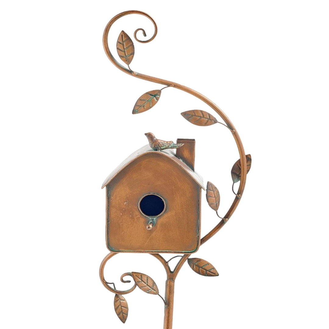 Kalsten | Metal Art Birdhouse on Garden Stake - FeatherNest