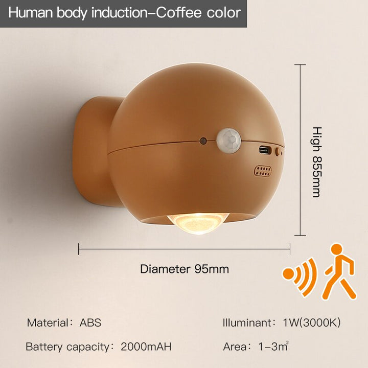 Eye Project Motion Sensor Rechargeable Wall Lamp | Kalsten