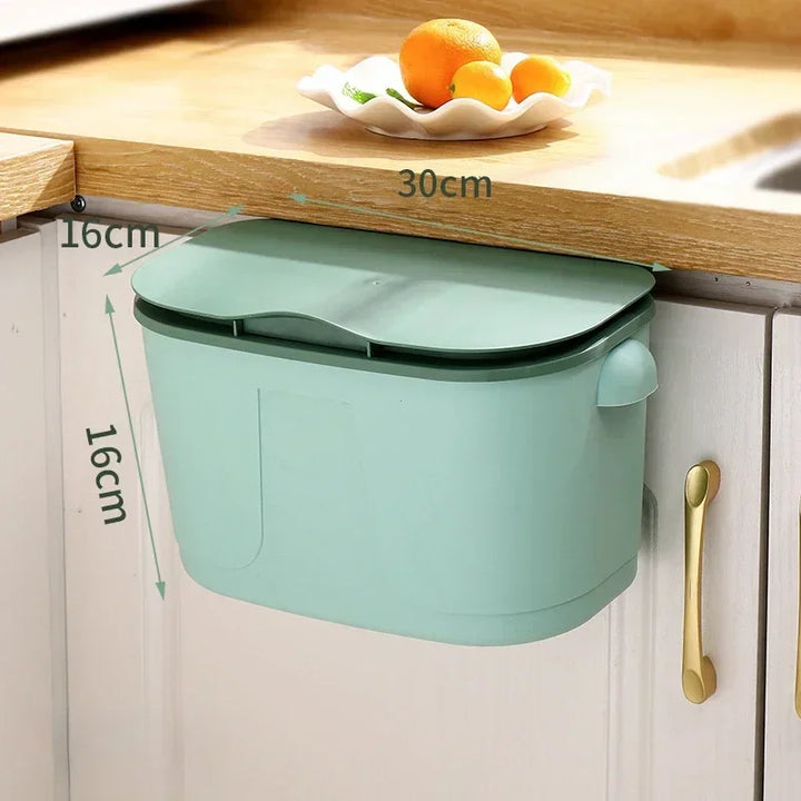 Kalsten | Wall Bin Cleanvero | With Lid | Hanging & Space-Saving | For Kitchen & Bathroom | Large Volume