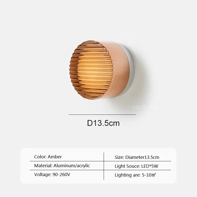 Modern LED Wall Lamp Amber Jelly | Kalsten