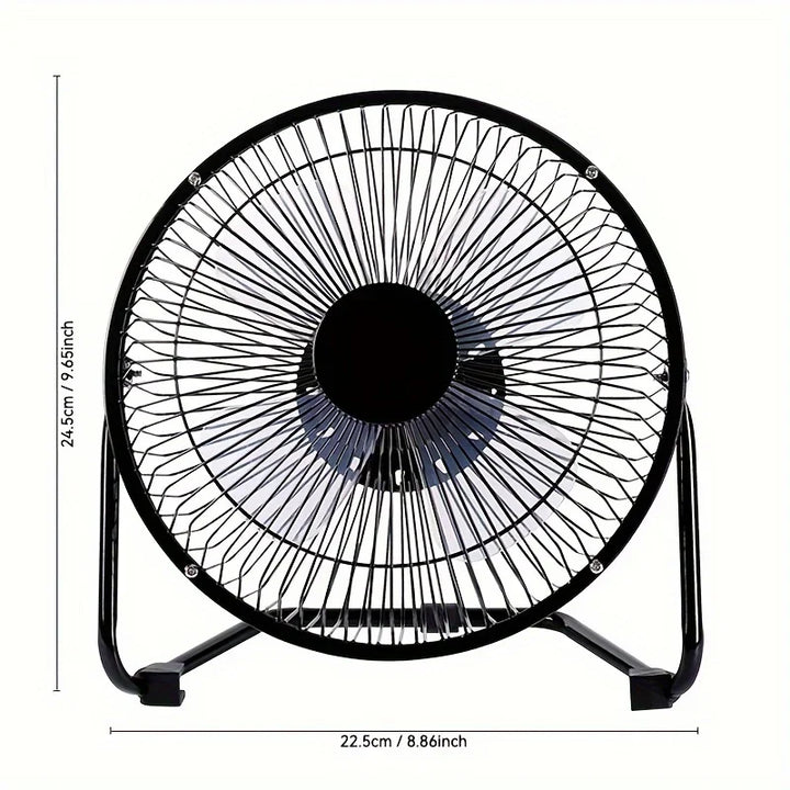 4/6/8 Inch Desktop Portable USB Electric Fan – 2-Speed Adjustable Mini Desk Fan with 4 Blades & 360° Rotation for Strong Airflow | Kalsten