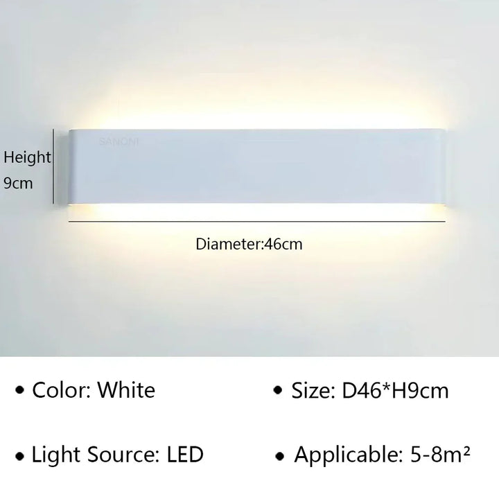 Kalsten | LumiEra Modern LED Wall Lamp | Stylish Design | Warm White Light for Bedroom, Hallway & Bathroom