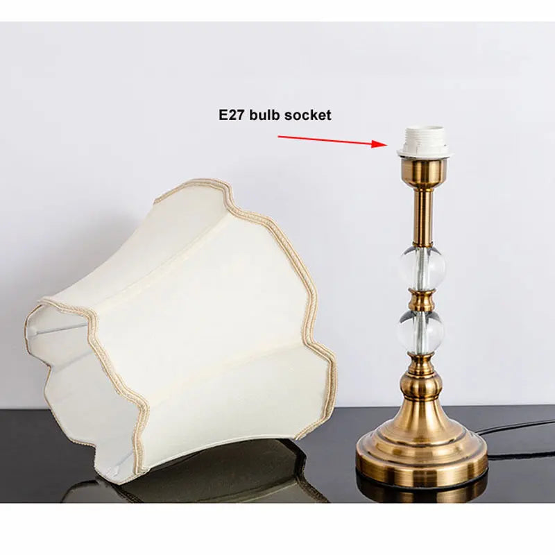 American Imitation Copper Crystal Bedside Lamp - Modern European Style Desk Lamp | Kalsten