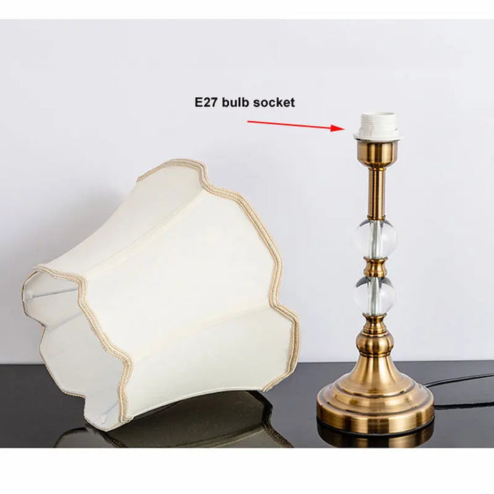 American Imitation Copper Crystal Bedside Lamp - Modern European Style Desk Lamp | Kalsten