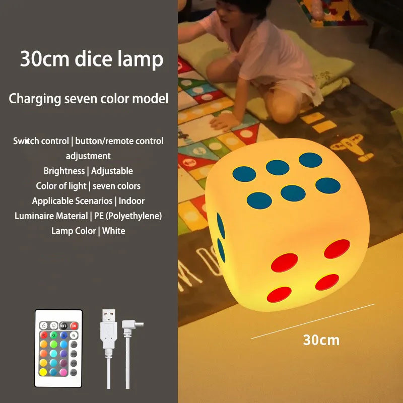 Huge Dice Bedside Atmosphere Floor Table Lamp | Kalsten