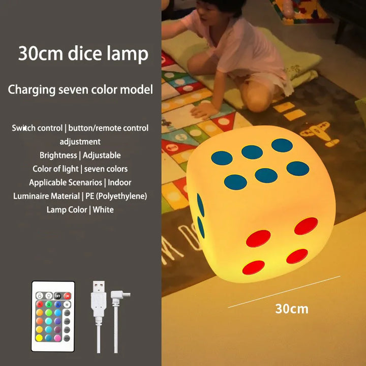 Huge Dice Bedside Atmosphere Floor Table Lamp | Kalsten