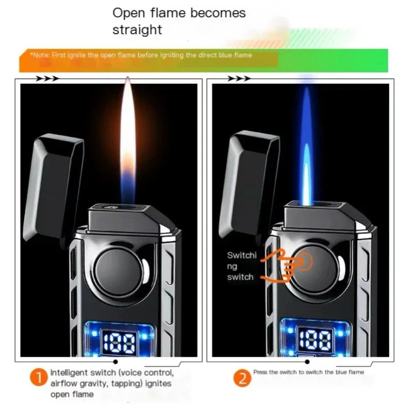 Voice Controlled USB Colorful Double Flame Lighter | Kalsten
