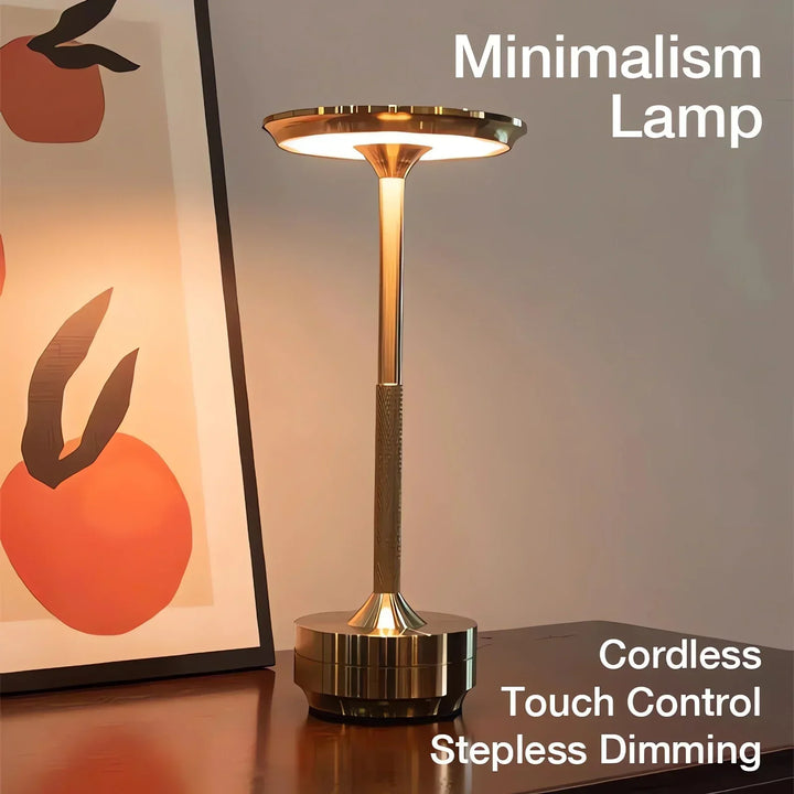 Cordless Rechargeable Modern Aura Table Lamp with Touch Controls | Wireless LED Light for Modern Side Tables and Office Desks | Minimalist Table Lamp | Kalsten