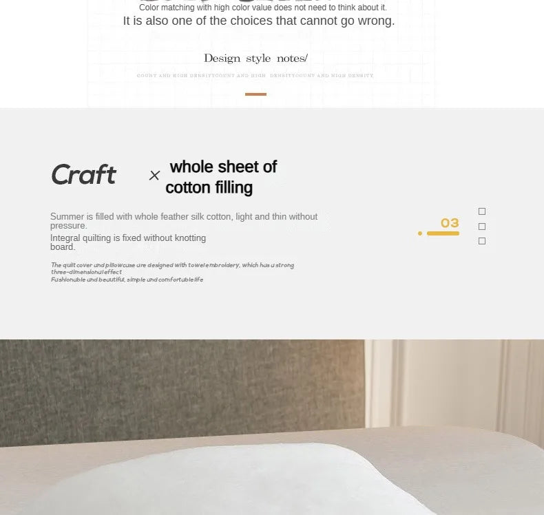 2024 Japanese Cotton-Polyester Summer Quilt – Lightweight, Washable, Skin-Friendly Solid Color Quilt | Kalsten