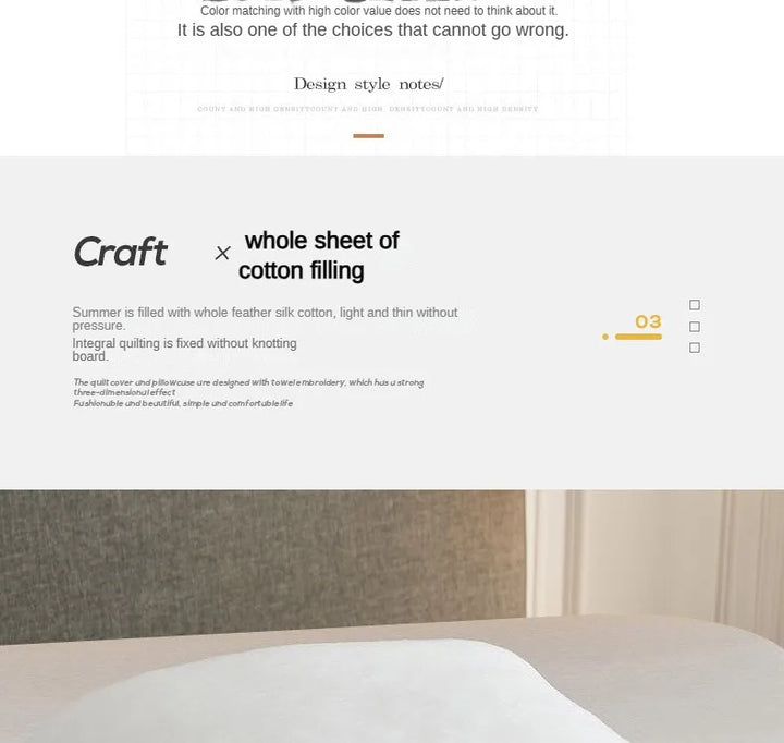 2024 Japanese Cotton-Polyester Summer Quilt – Lightweight, Washable, Skin-Friendly Solid Color Quilt | Kalsten