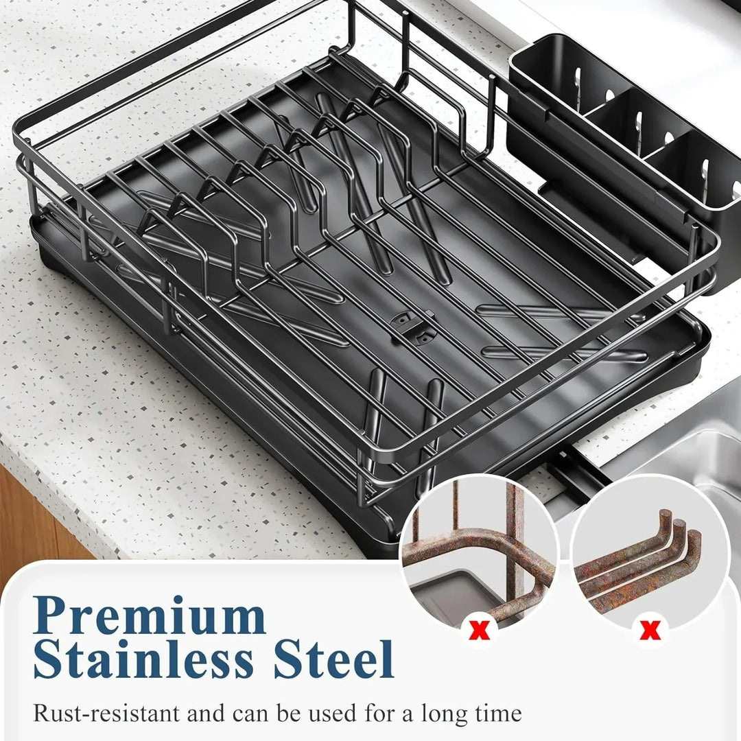 Kalsten | Dish Drying Rack with Drainboard & Large Cutlery Holder – Nova