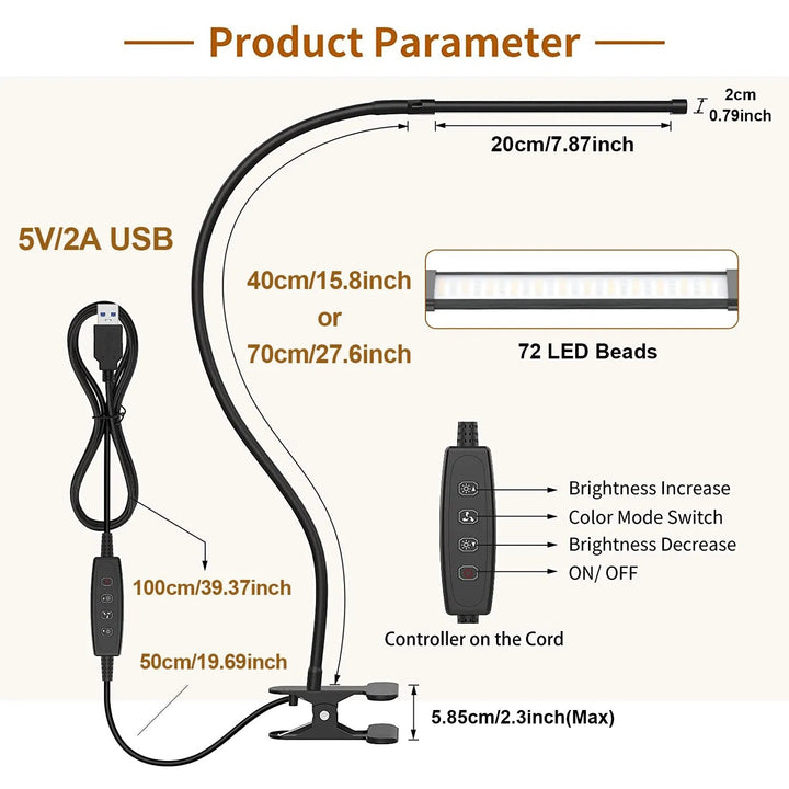 Adaptive Workspace Dimmable Flexible LED Lamp | Kalsten