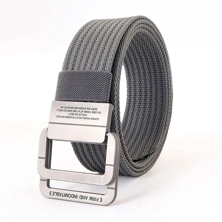 Kalsten | Unisex Canvas Belt – Double Metal Ring Buckle, Adjustable