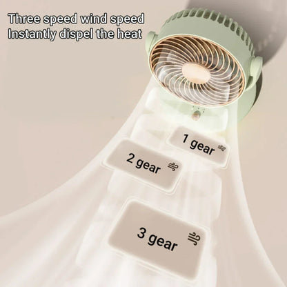 Karnz | BreezeLoop Table Fan with 360° Rotation | USB Fan with 3 Speeds & Battery | Quiet & Compact | For Office, Bedroom & Home