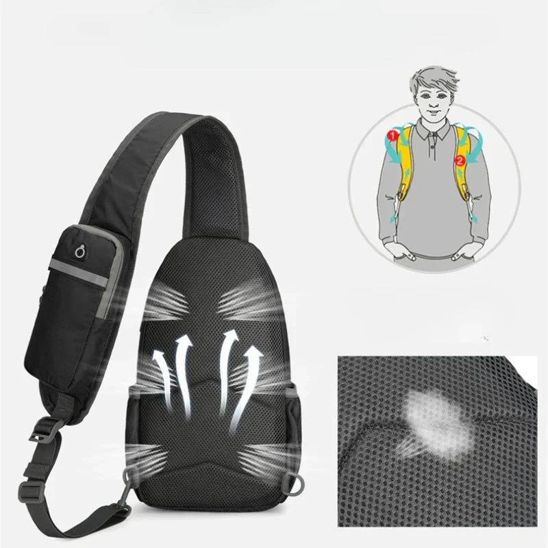 Skanto | SecurePack | Anti-Theft Waterproof Multi-Pocket Shoulder Backpack – Lightweight Crossbody Travel Bag