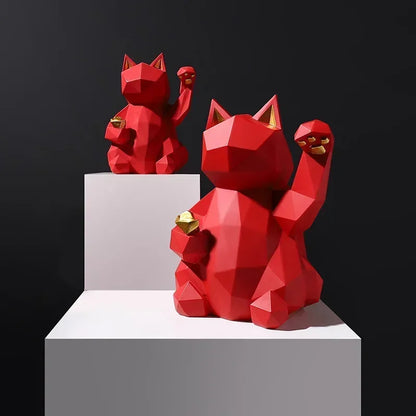 Frendorf | Nordic Minimalism Geometry Lucky Cat Statues