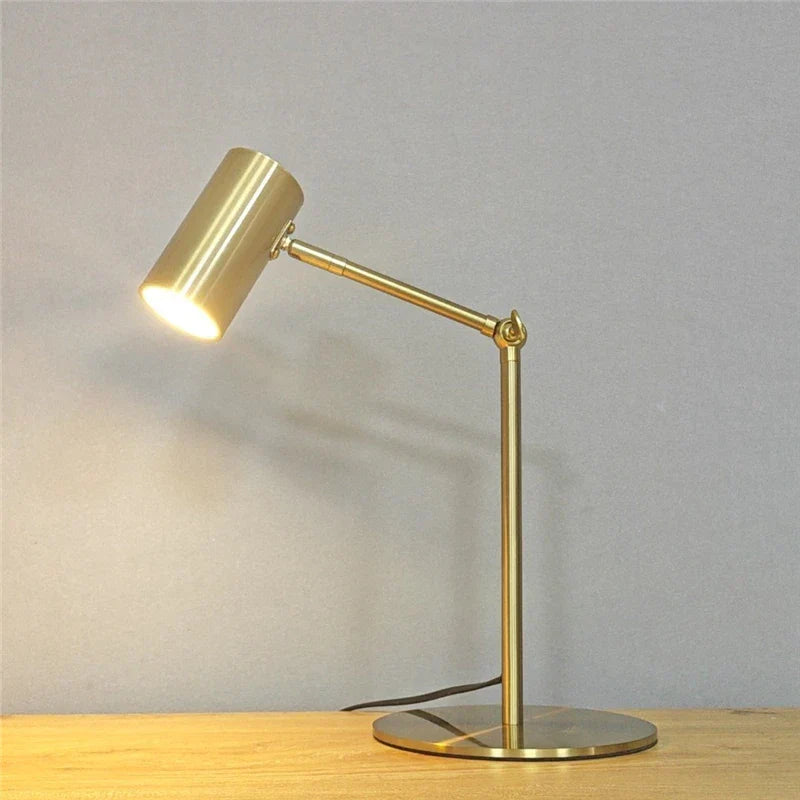 Modern Golden Table Lamp – Eye-Friendly LED Reading Light for Study, Bedroom, and Living Room Decor | Kalsten