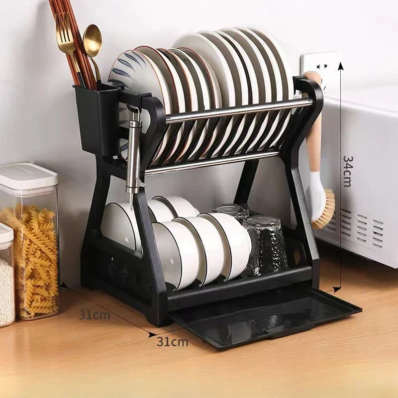 Foldable dish organizer – Practical draining rack for dishes, space-saving and easy to clean, perfect for modern kitchens and small spaces | Kalsten