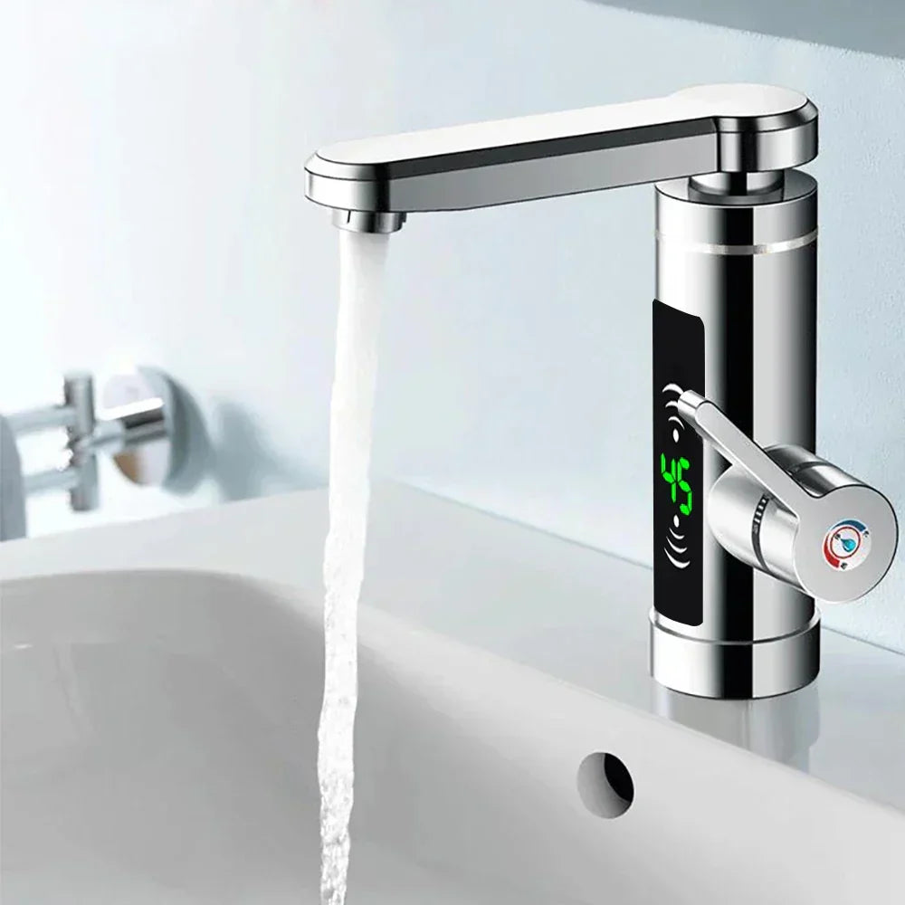 Kalsten | ThermoFlow 3000W Instant Heating Kitchen Tap with 360° Rotating Spout – Stainless Steel & Energy Efficient