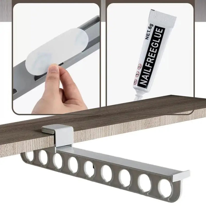 Kalsten | Retractable Wardrobe Rail Closet Organizer Hanger