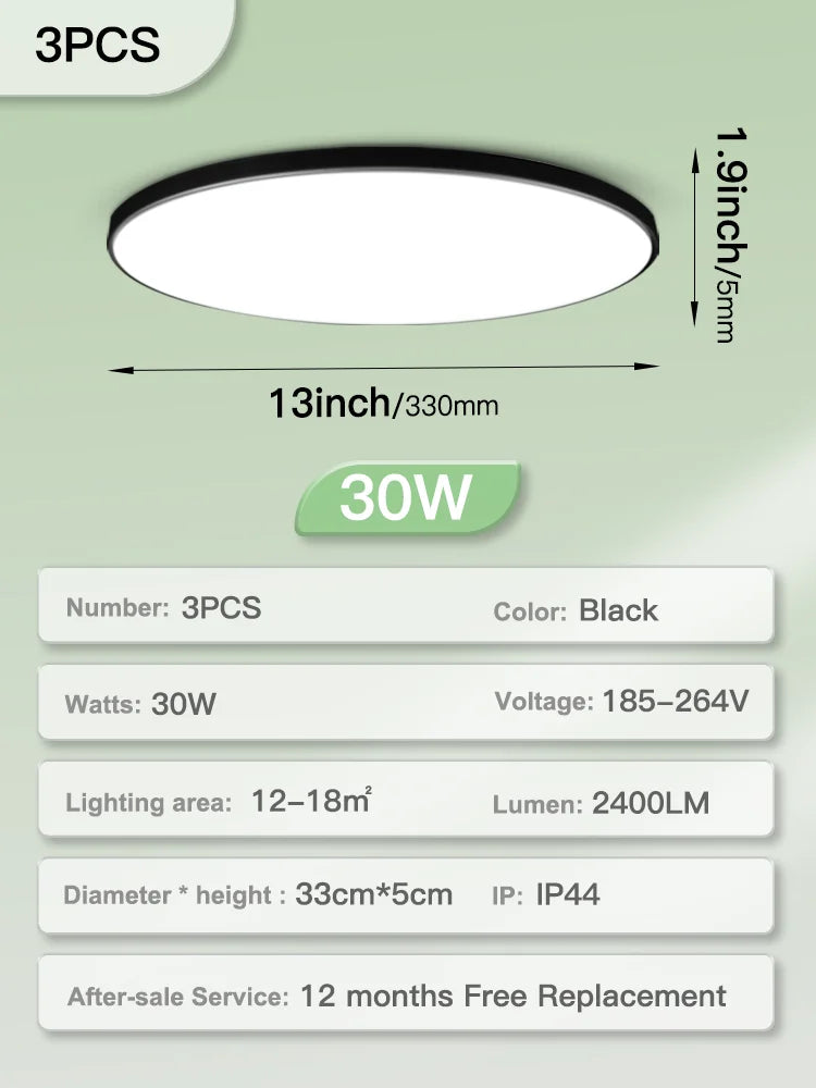 Modern LED Ceiling Light – Energy-Saving Panel Lamp for Kitchen, Bedroom, Living Room, and Corridor | Kalsten