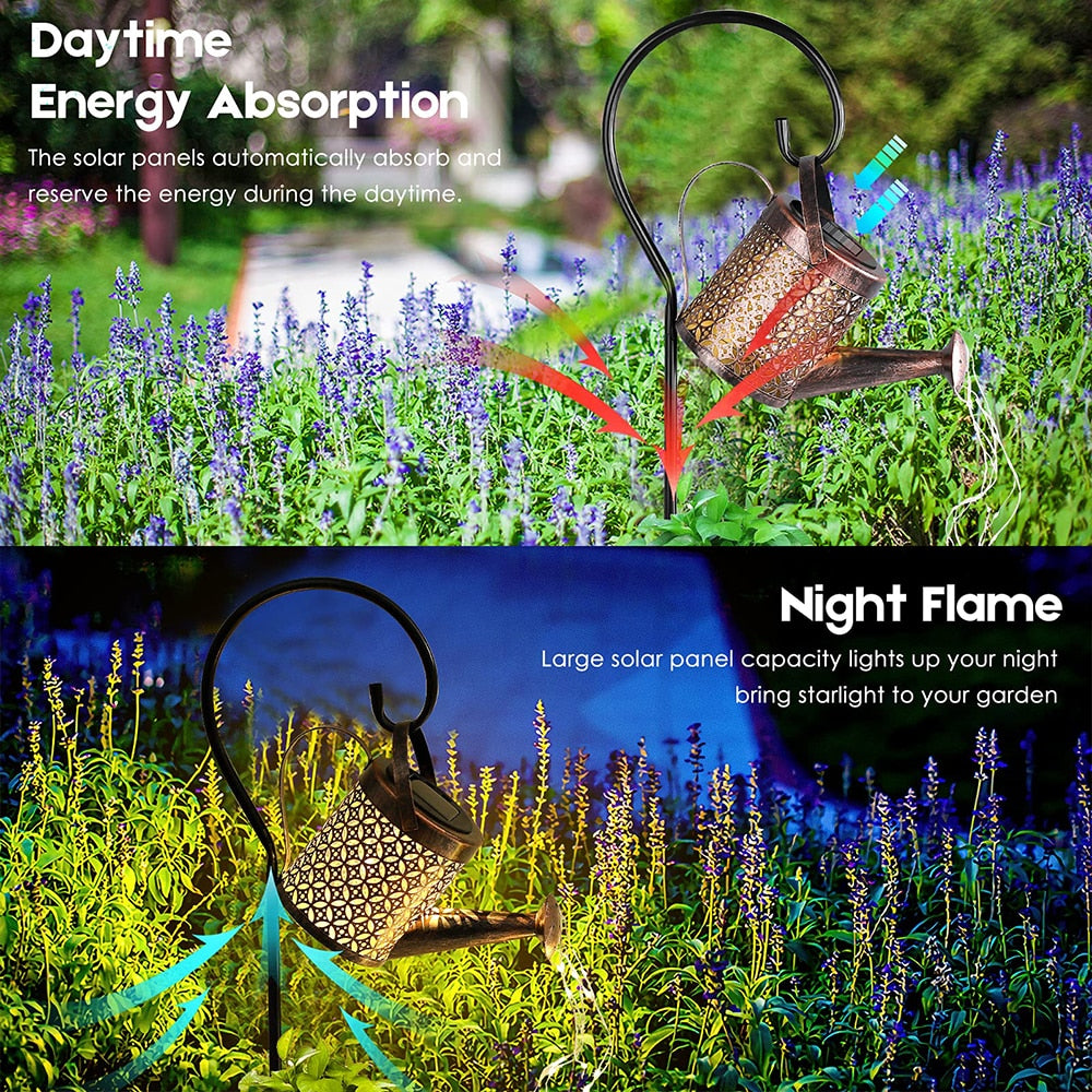 Garden Watering Solar-Powered Can Patio Light | Kalsten