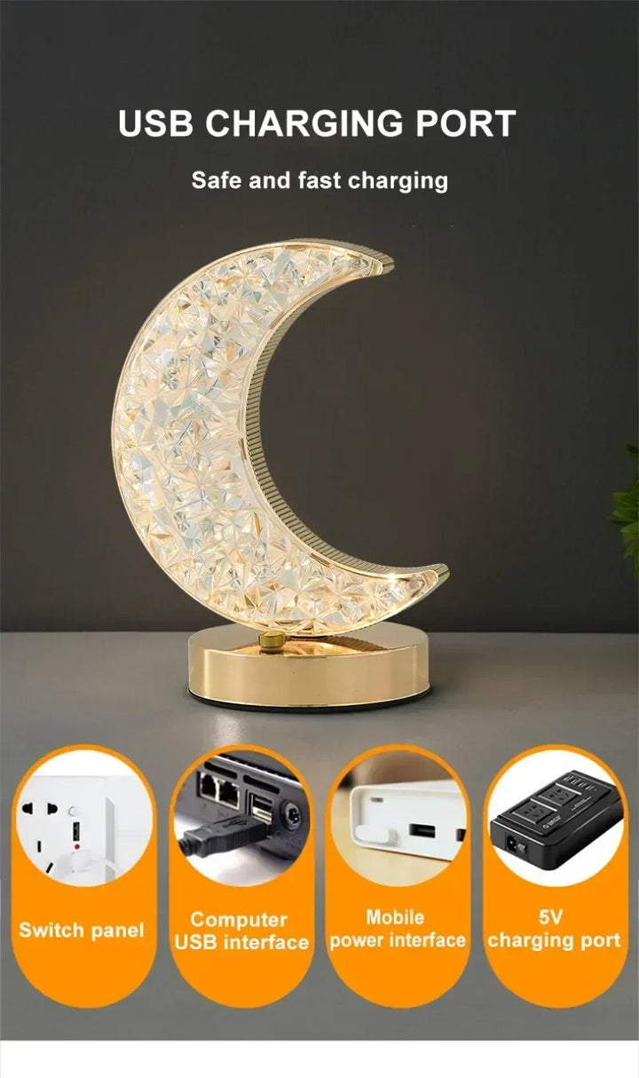 Half Moon Crystal Lamp | Kalsten
