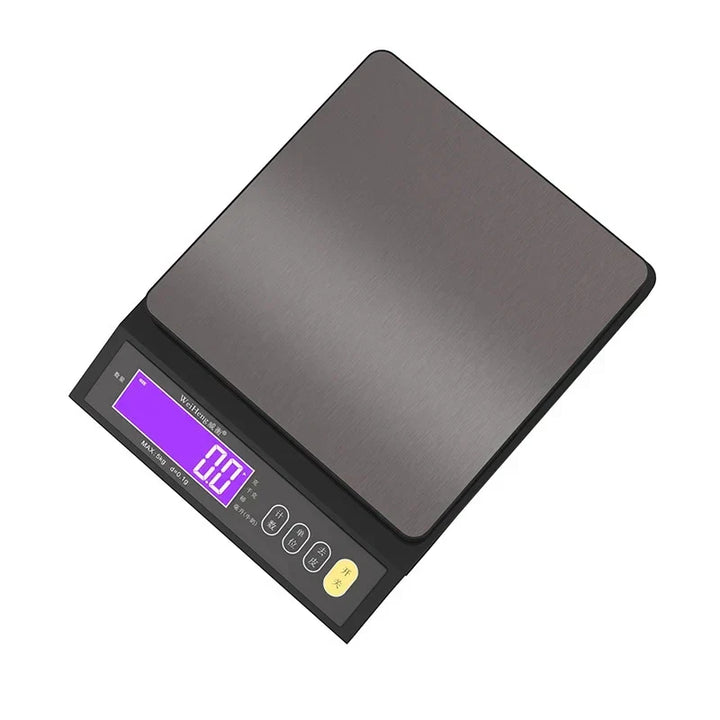 Kalsten | 5 kg/0.1 g and 10 kg/1 g digital electronic kitchen scale, LCD display, fully waterproof stainless steel weighing tool for baking
