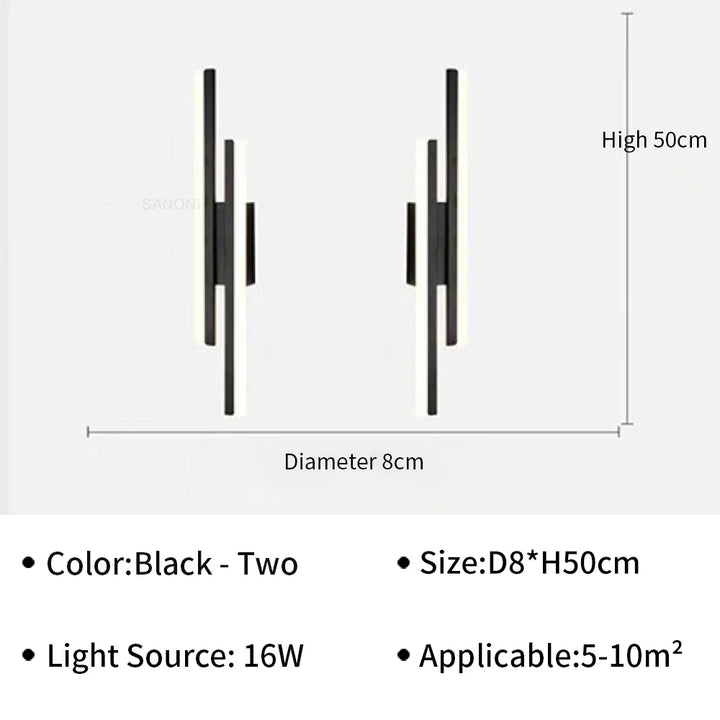 Modern LED Wall Light – Stylish Wall Sconce for Living Room, Stairs, Bedroom, and Corridor Interior Lighting | Kalsten