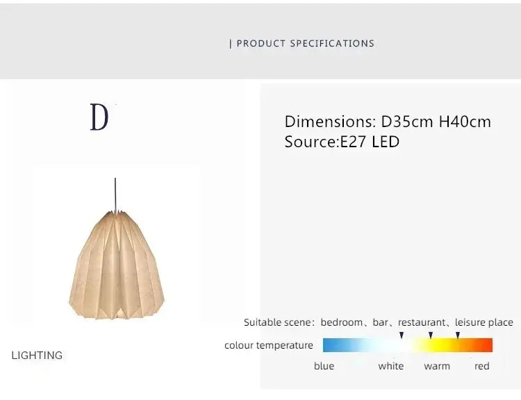 Elegant origami-inspired paper lantern | Kalsten