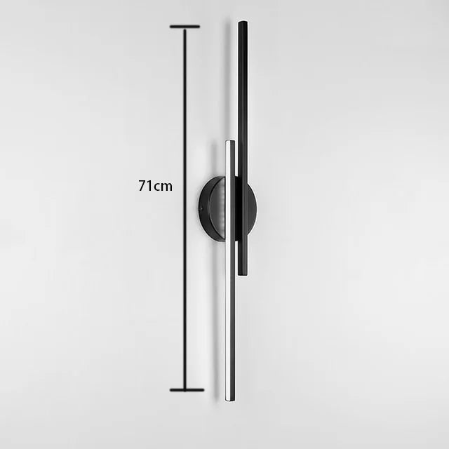 Modern Dual-Line LED Wall Lamp – Dimmable Up & Down Wall Light for Bedroom, Study, Dining Room, and TV Background Decor | Kalsten