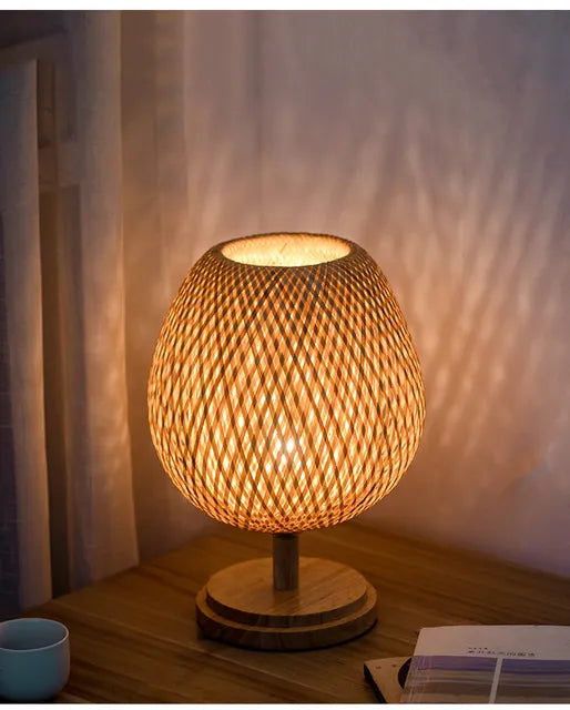 Rattan lamp - Stepless dimmable basket lamp for bedroom and living room decoration | Kalsten