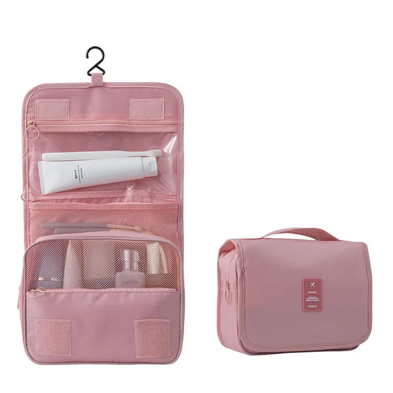 Kalsten | Travel toiletry bag for hanging | 6 compartments & moisture compartment | Compact & versatile | Water-repellent polyester