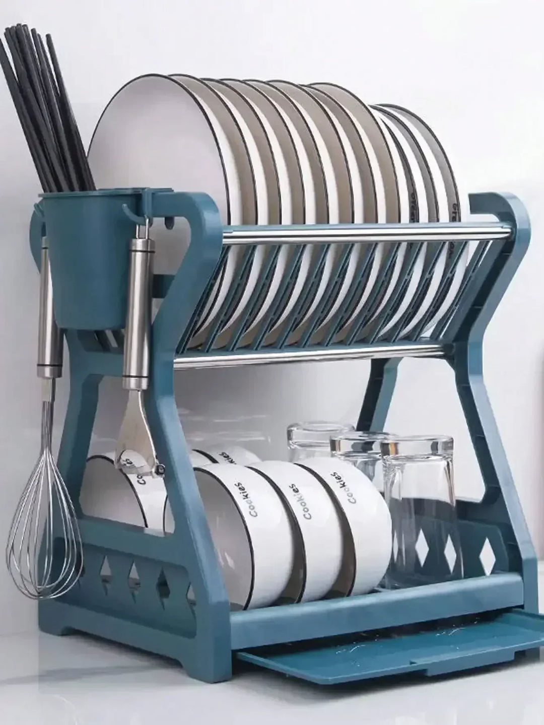 Foldable dish organizer – Practical draining rack for dishes, space-saving and easy to clean, perfect for modern kitchens and small spaces | Kalsten