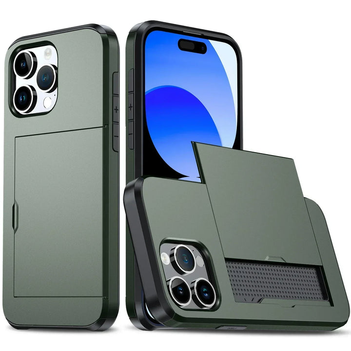 Kalsten | LuxShield iPhone Case with Card Holder | Slim Design | Card Storage | Protection & Style