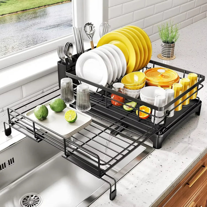 Kalsten | Dish Drying Rack with Drainboard & Large Cutlery Holder – Nova